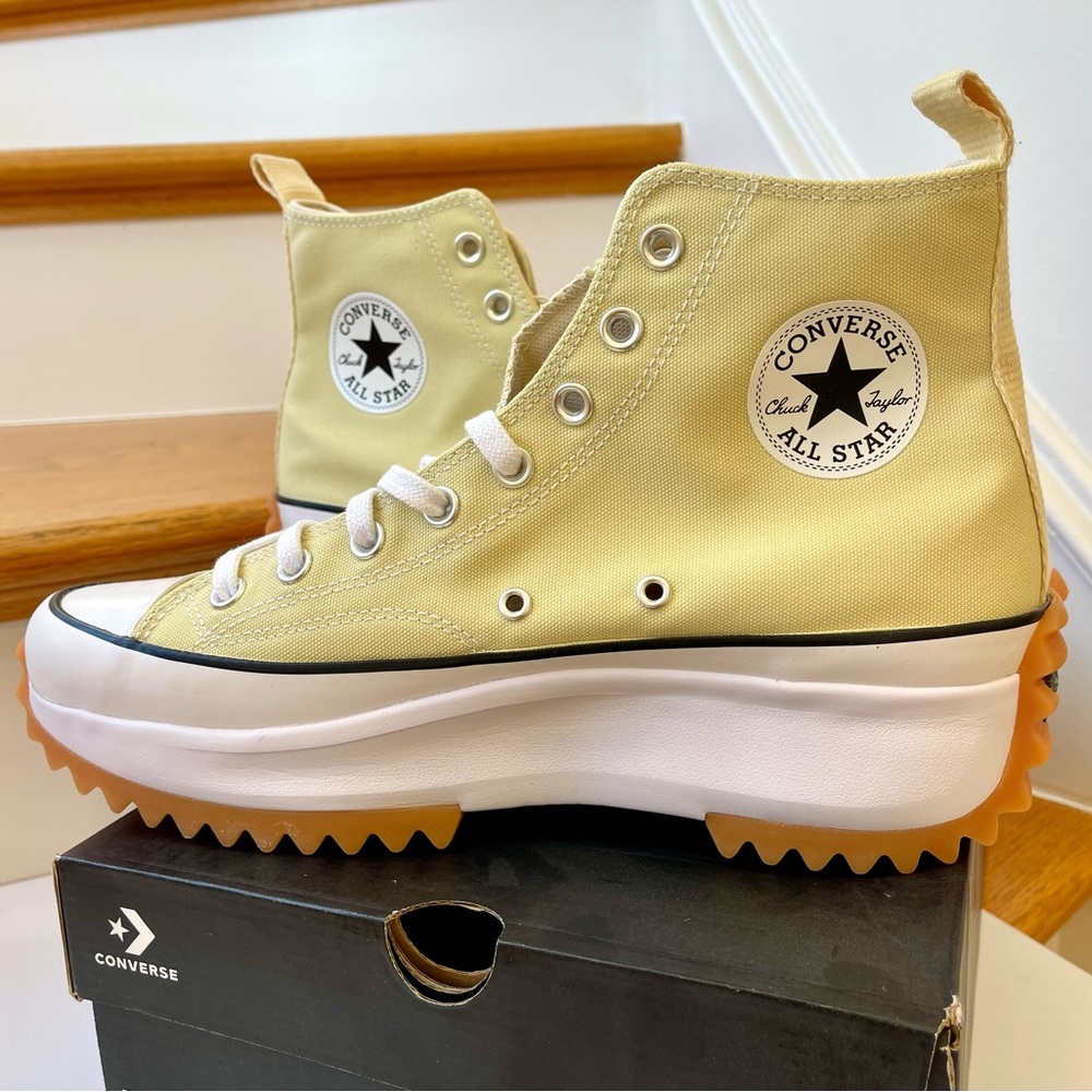 NWT Converse Run Star Hike Platform lemon drop high top Chuck Taylor sneaker - Picture 2 of 12